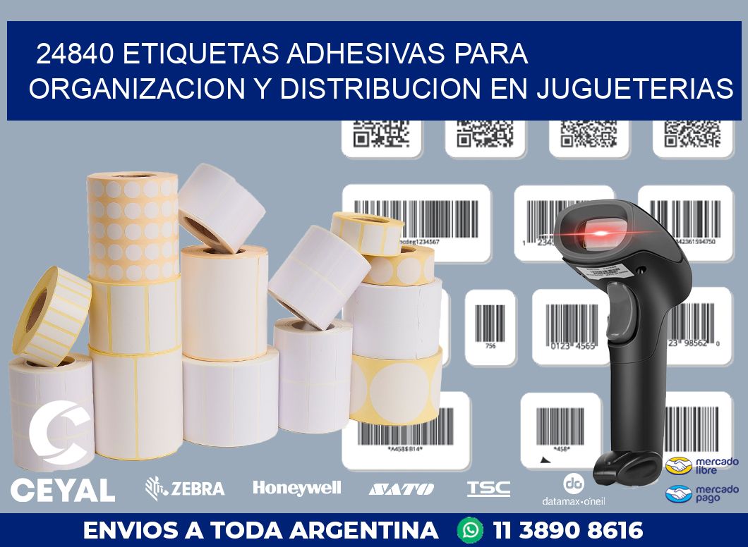 24840 ETIQUETAS ADHESIVAS PARA ORGANIZACION Y DISTRIBUCION EN JUGUETERIAS