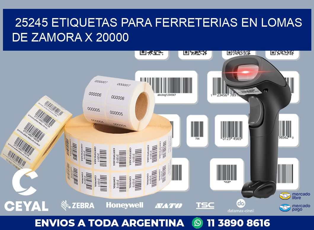 25245 ETIQUETAS PARA FERRETERIAS EN LOMAS DE ZAMORA X 20000