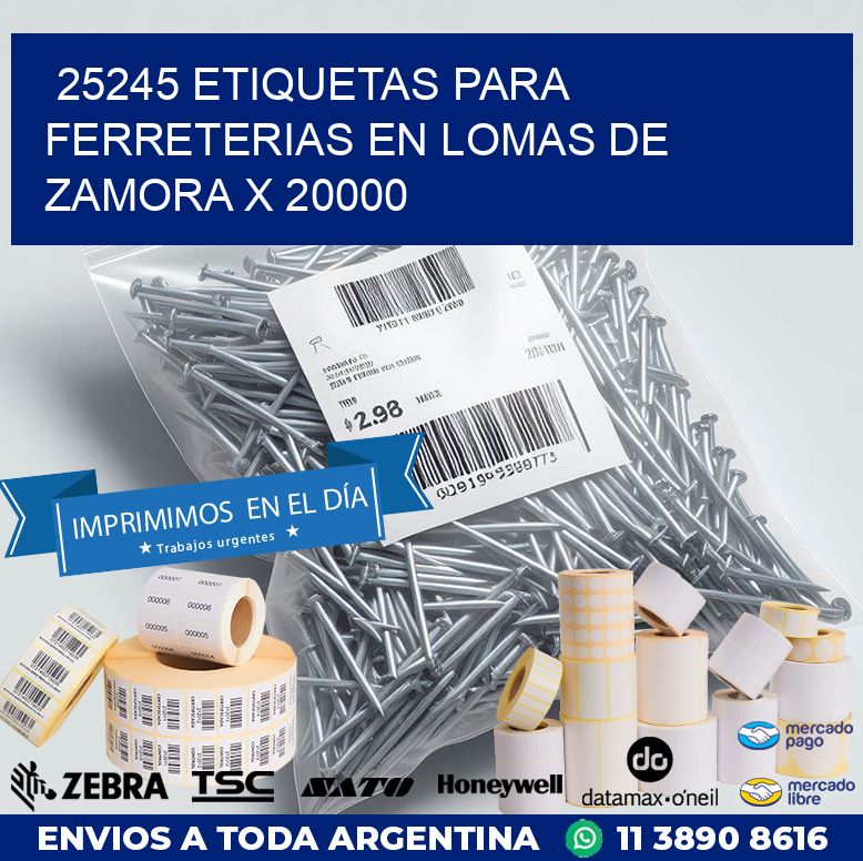 25245 ETIQUETAS PARA FERRETERIAS EN LOMAS DE ZAMORA X 20000