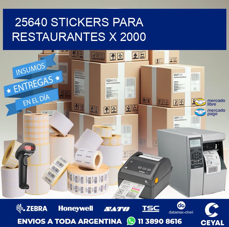 25640 STICKERS PARA RESTAURANTES X 2000