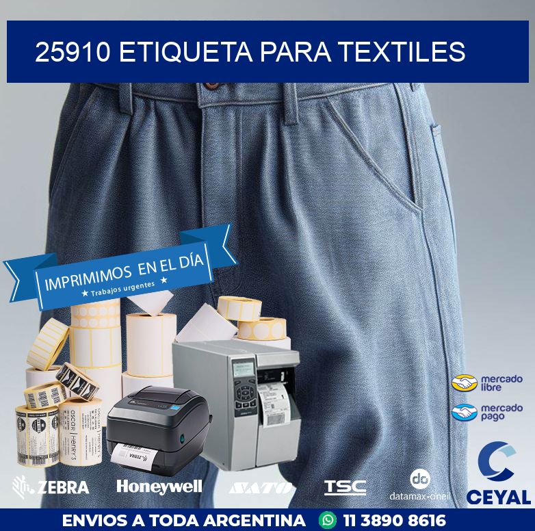 25910 ETIQUETA PARA TEXTILES