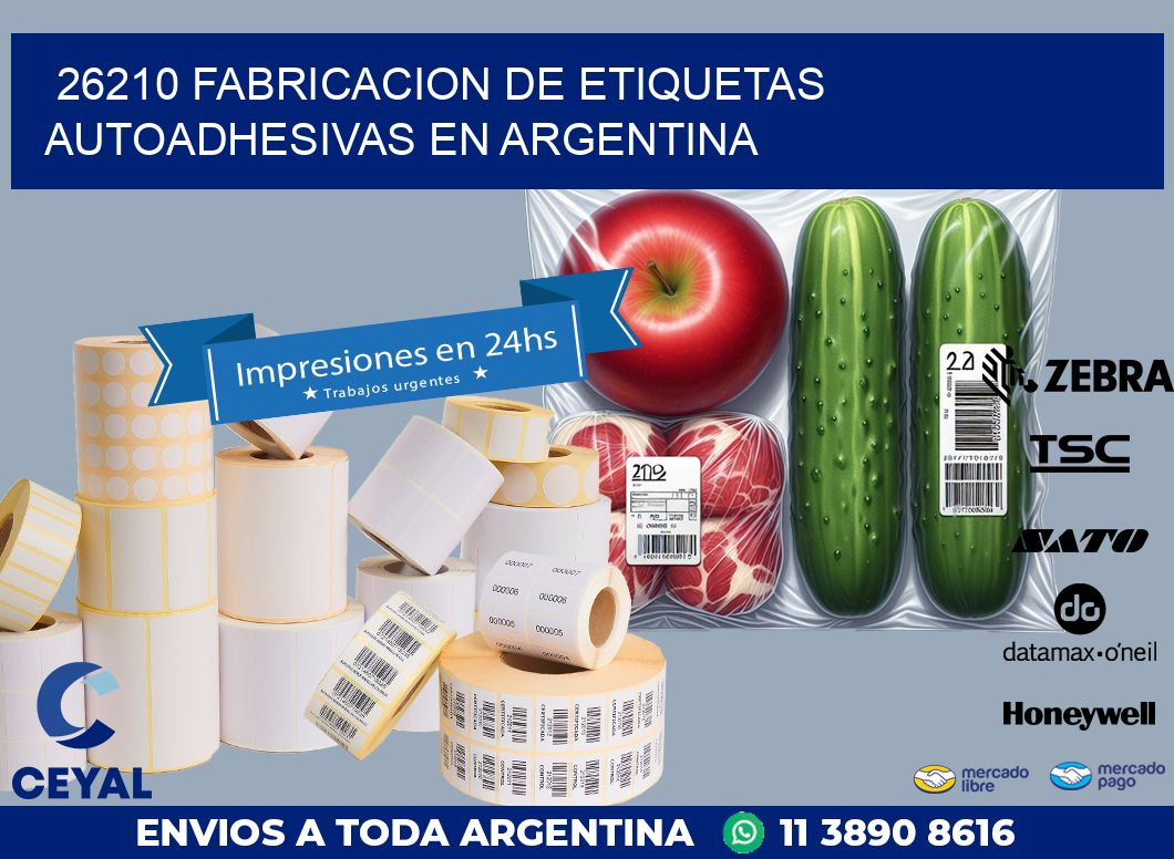 26210 FABRICACION DE ETIQUETAS AUTOADHESIVAS EN ARGENTINA