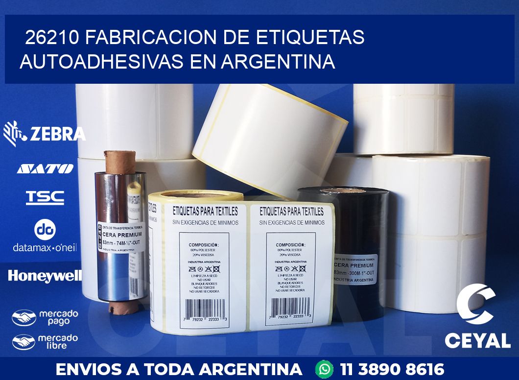 26210 FABRICACION DE ETIQUETAS AUTOADHESIVAS EN ARGENTINA
