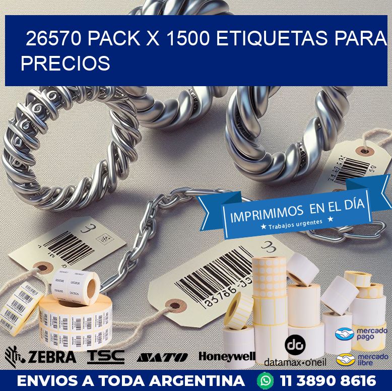 26570 PACK X 1500 ETIQUETAS PARA PRECIOS