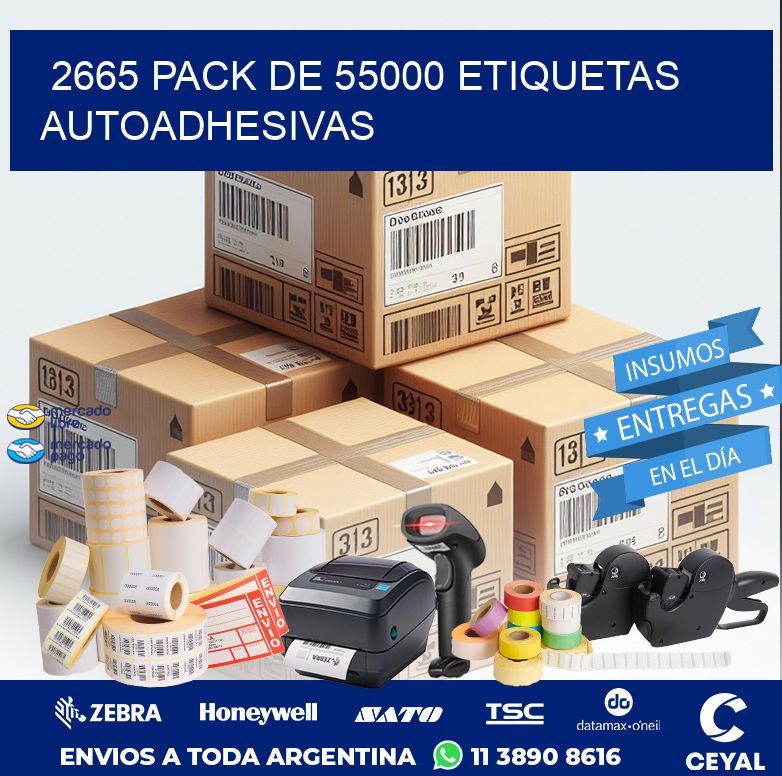 2665 PACK DE 55000 ETIQUETAS AUTOADHESIVAS