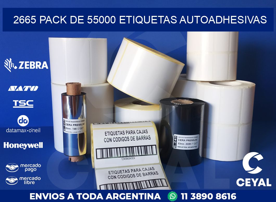 2665 PACK DE 55000 ETIQUETAS AUTOADHESIVAS