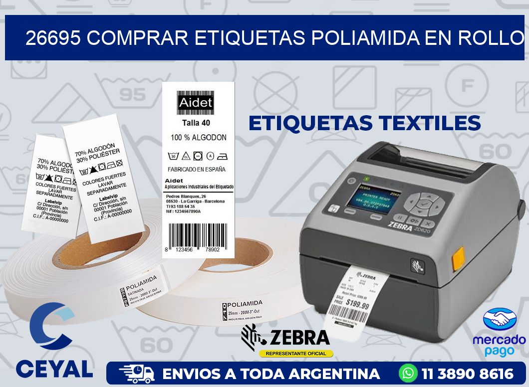 26695 COMPRAR ETIQUETAS POLIAMIDA EN ROLLO