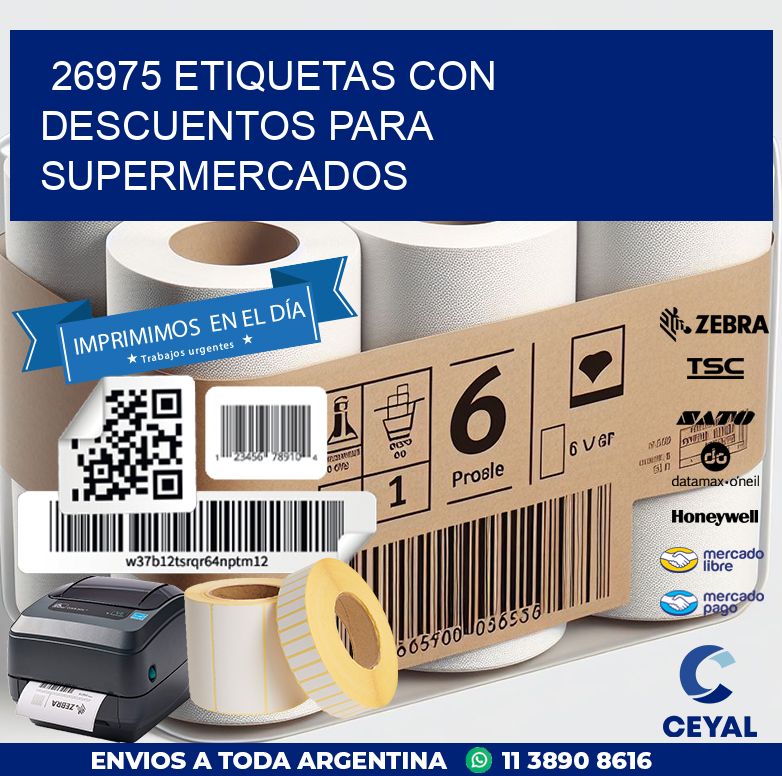 26975 ETIQUETAS CON DESCUENTOS PARA SUPERMERCADOS