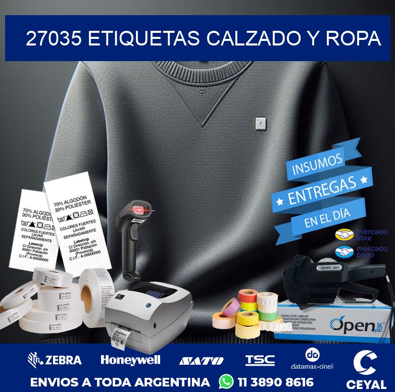 27035 ETIQUETAS CALZADO Y ROPA