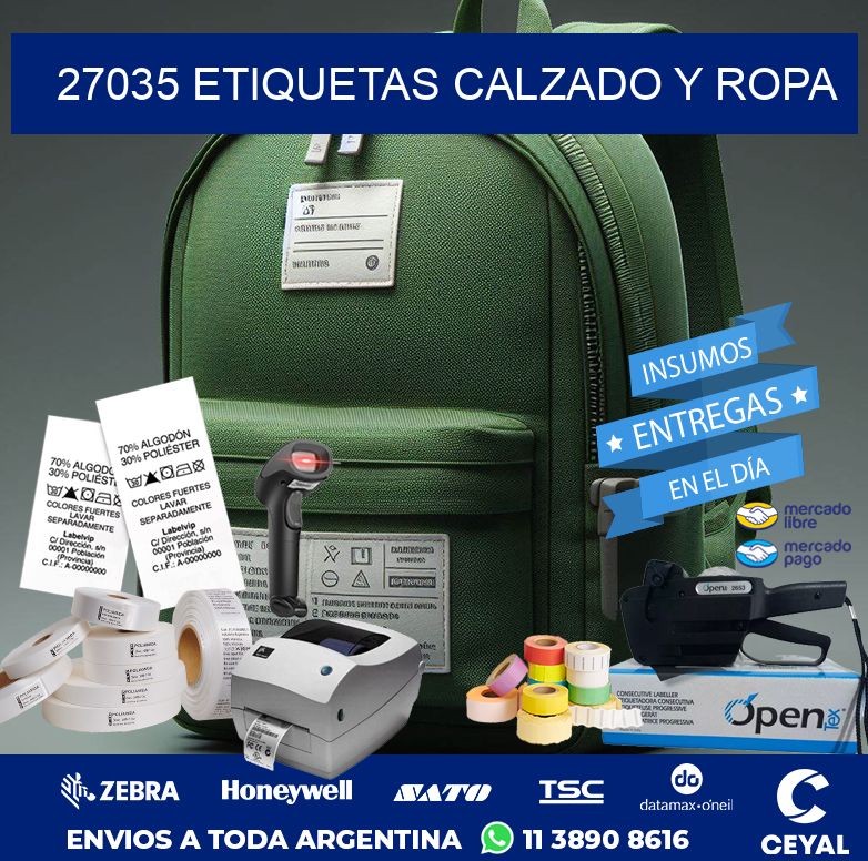 27035 ETIQUETAS CALZADO Y ROPA