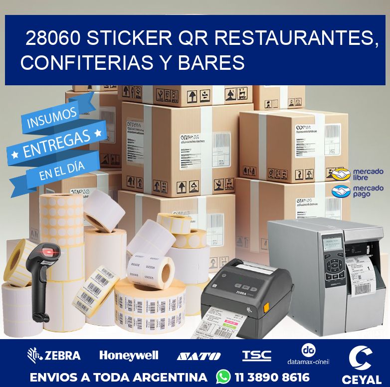 28060 STICKER QR RESTAURANTES, CONFITERIAS Y BARES