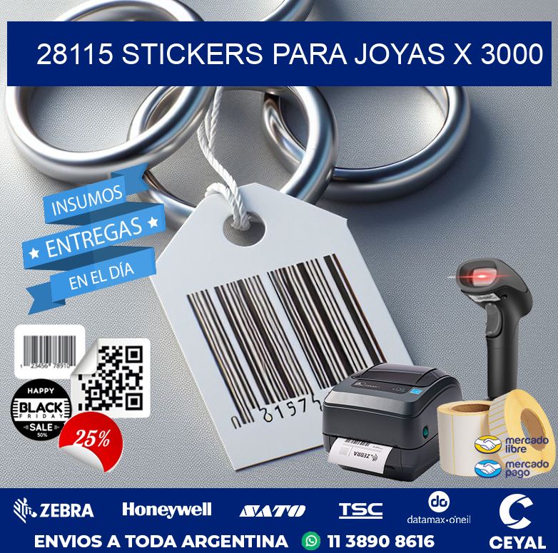 28115 STICKERS PARA JOYAS X 3000