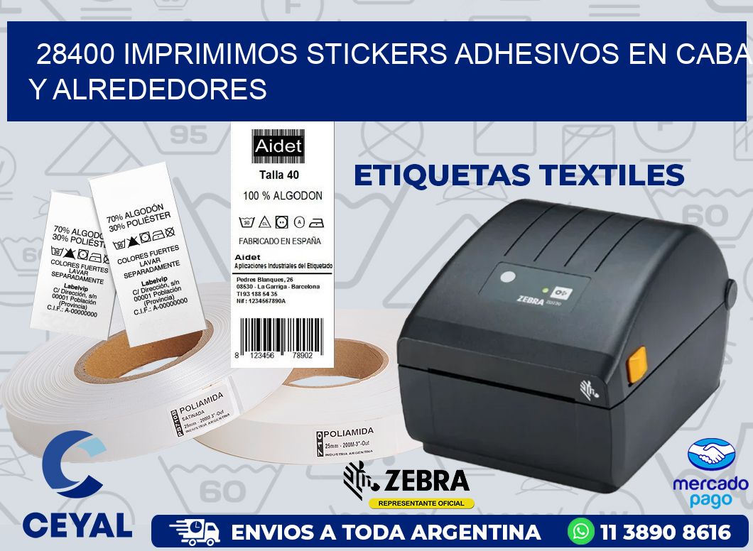 28400 IMPRIMIMOS STICKERS ADHESIVOS EN CABA Y ALREDEDORES