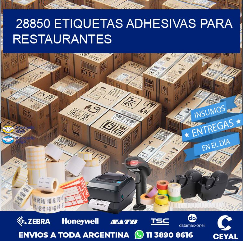 28850 ETIQUETAS ADHESIVAS PARA RESTAURANTES