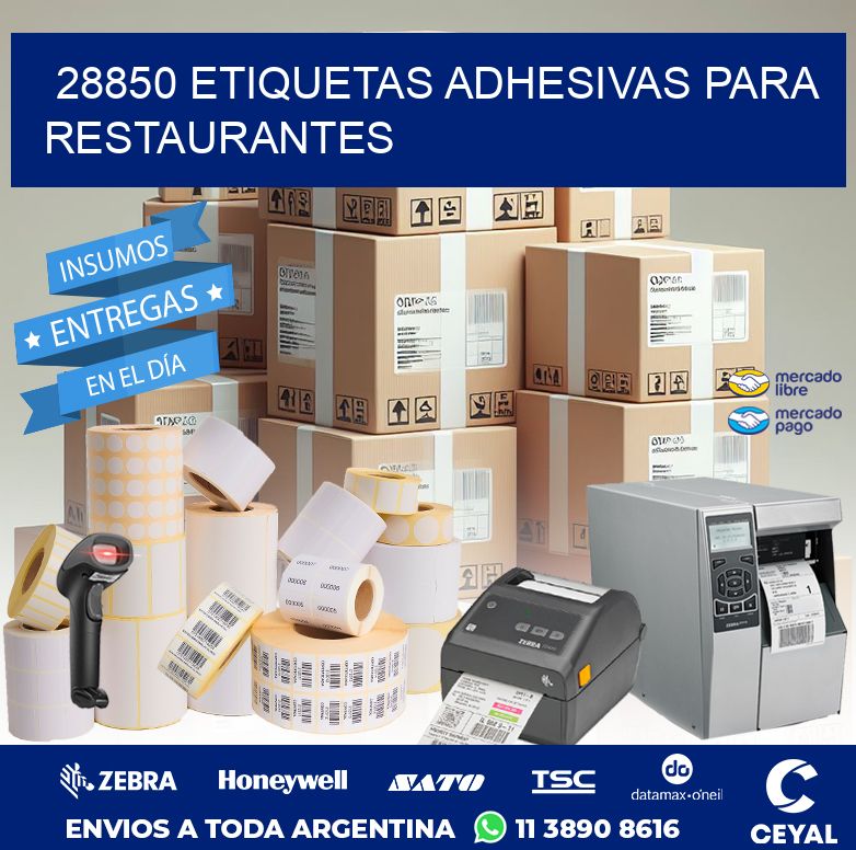 28850 ETIQUETAS ADHESIVAS PARA RESTAURANTES