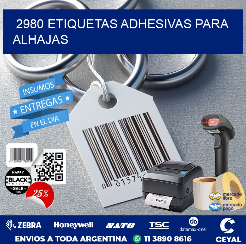 2980 ETIQUETAS ADHESIVAS PARA ALHAJAS