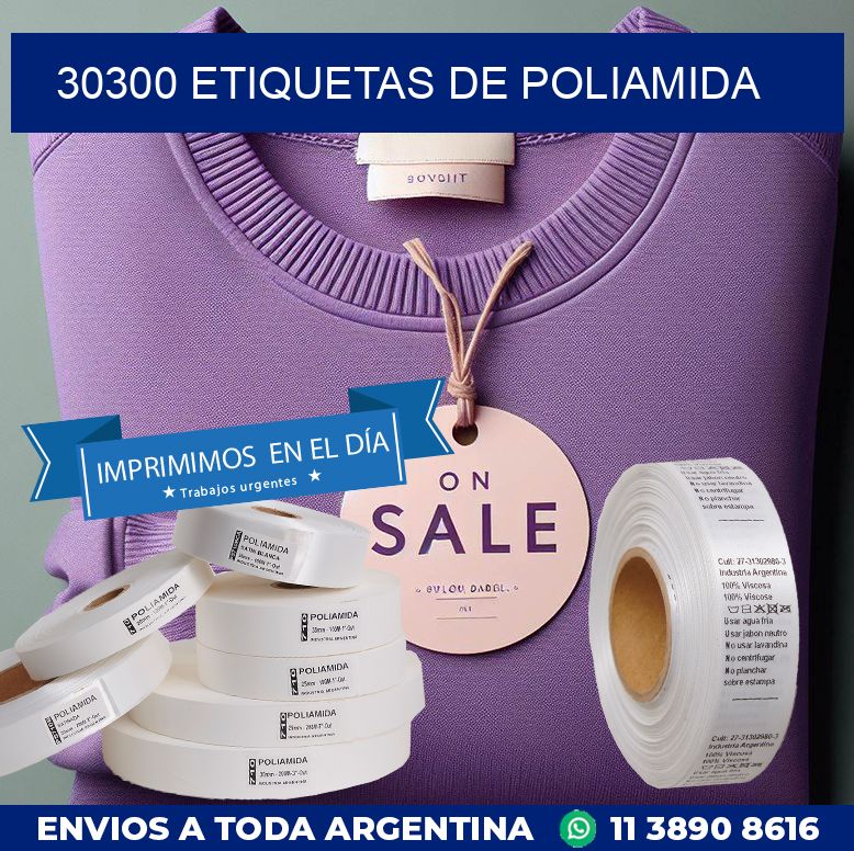 30300 ETIQUETAS DE POLIAMIDA