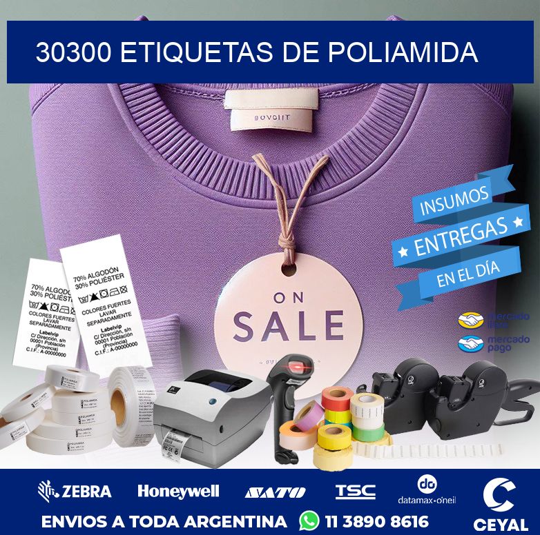30300 ETIQUETAS DE POLIAMIDA
