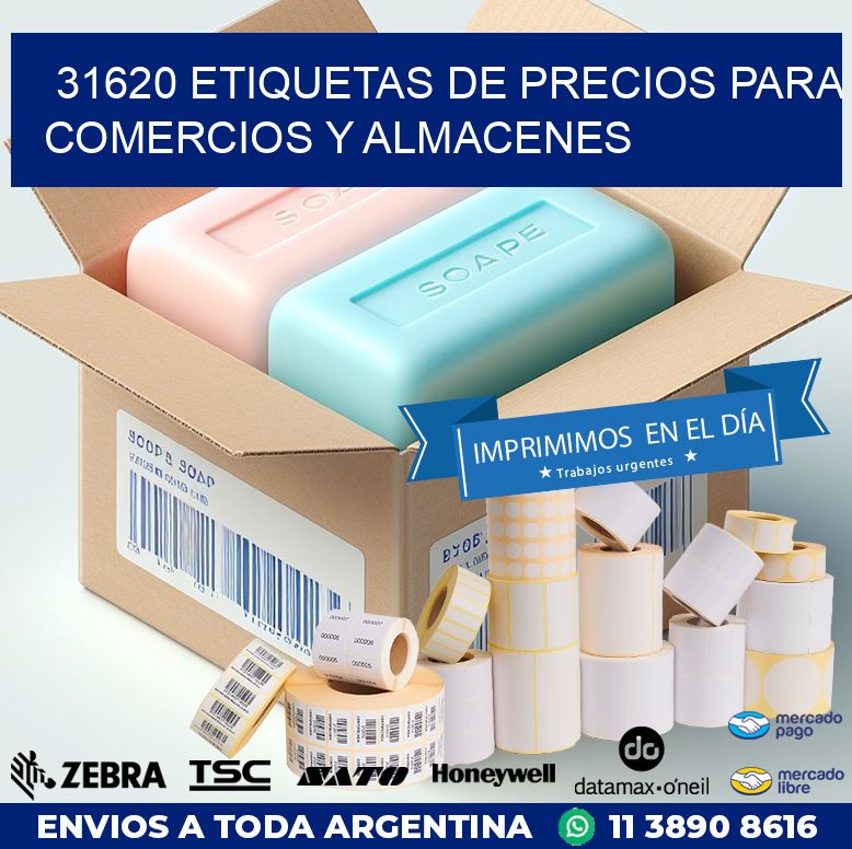 31620 ETIQUETAS DE PRECIOS PARA COMERCIOS Y ALMACENES