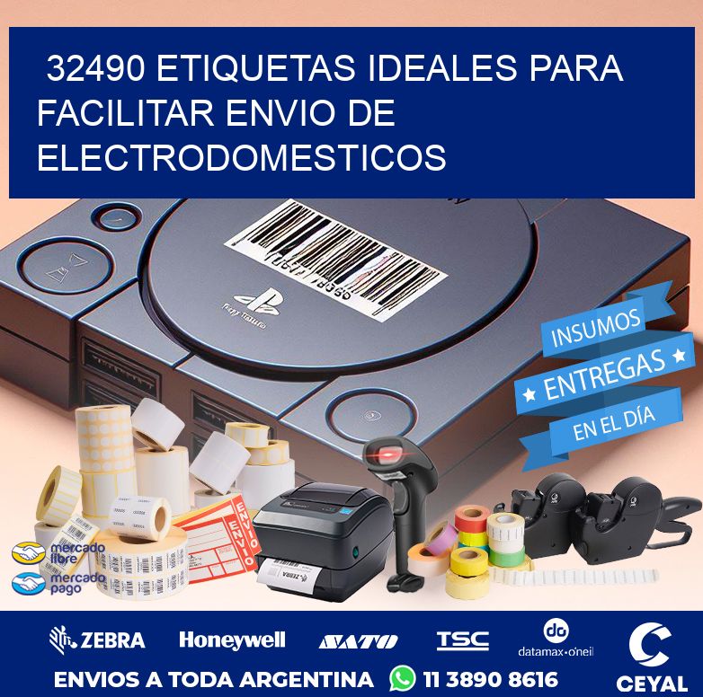 32490 ETIQUETAS IDEALES PARA FACILITAR ENVIO DE ELECTRODOMESTICOS