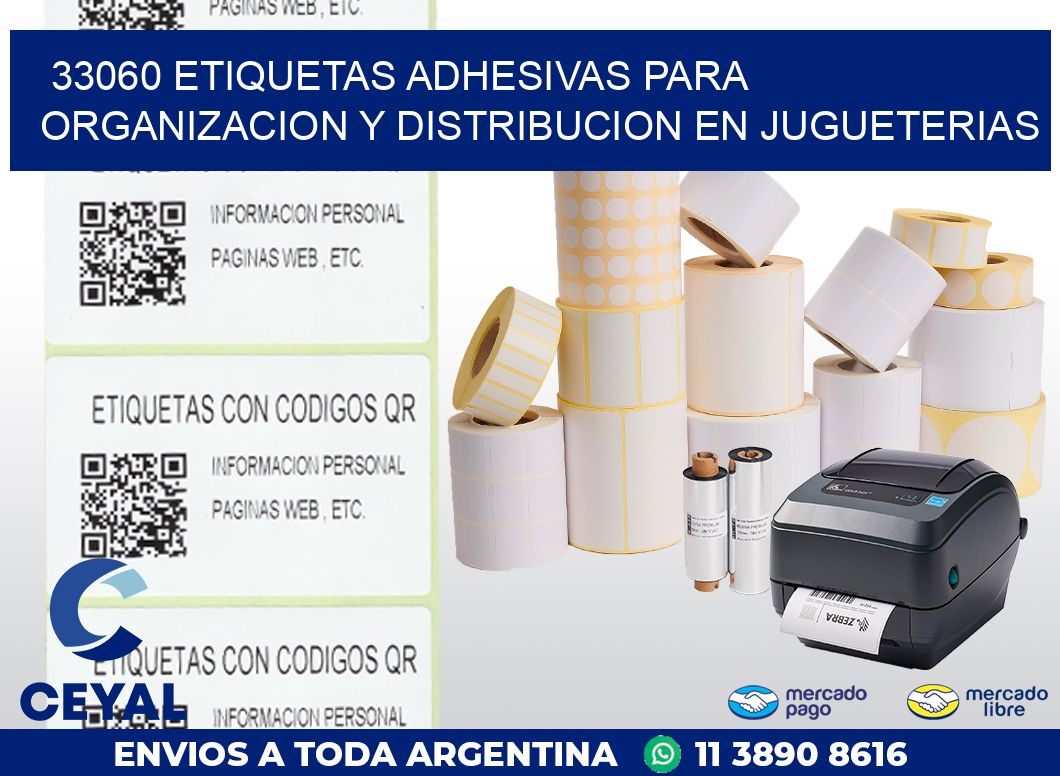 33060 ETIQUETAS ADHESIVAS PARA ORGANIZACION Y DISTRIBUCION EN JUGUETERIAS