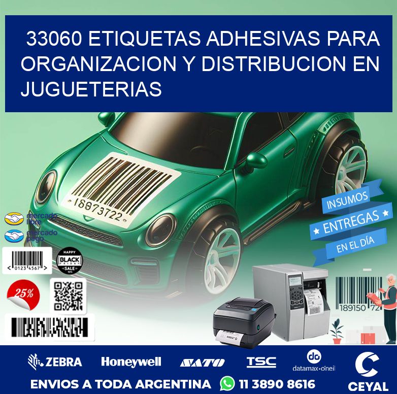 33060 ETIQUETAS ADHESIVAS PARA ORGANIZACION Y DISTRIBUCION EN JUGUETERIAS