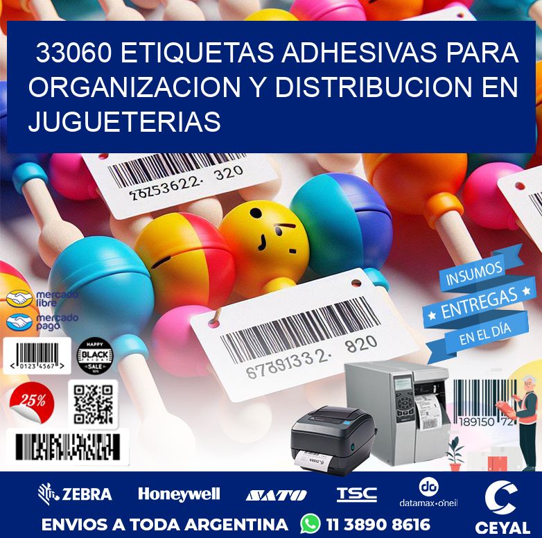 33060 ETIQUETAS ADHESIVAS PARA ORGANIZACION Y DISTRIBUCION EN JUGUETERIAS