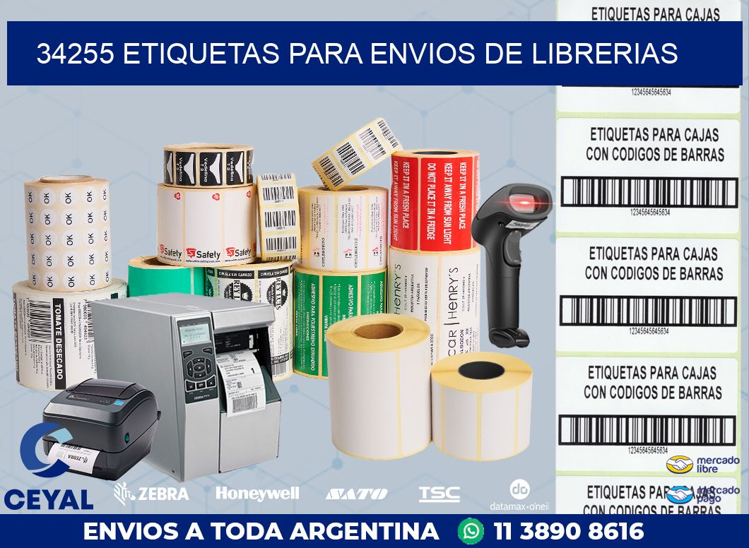 34255 ETIQUETAS PARA ENVIOS DE LIBRERIAS