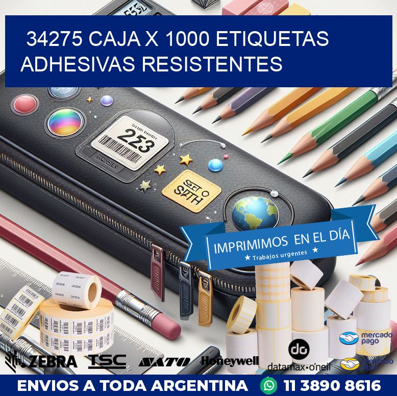 34275 CAJA X 1000 ETIQUETAS ADHESIVAS RESISTENTES