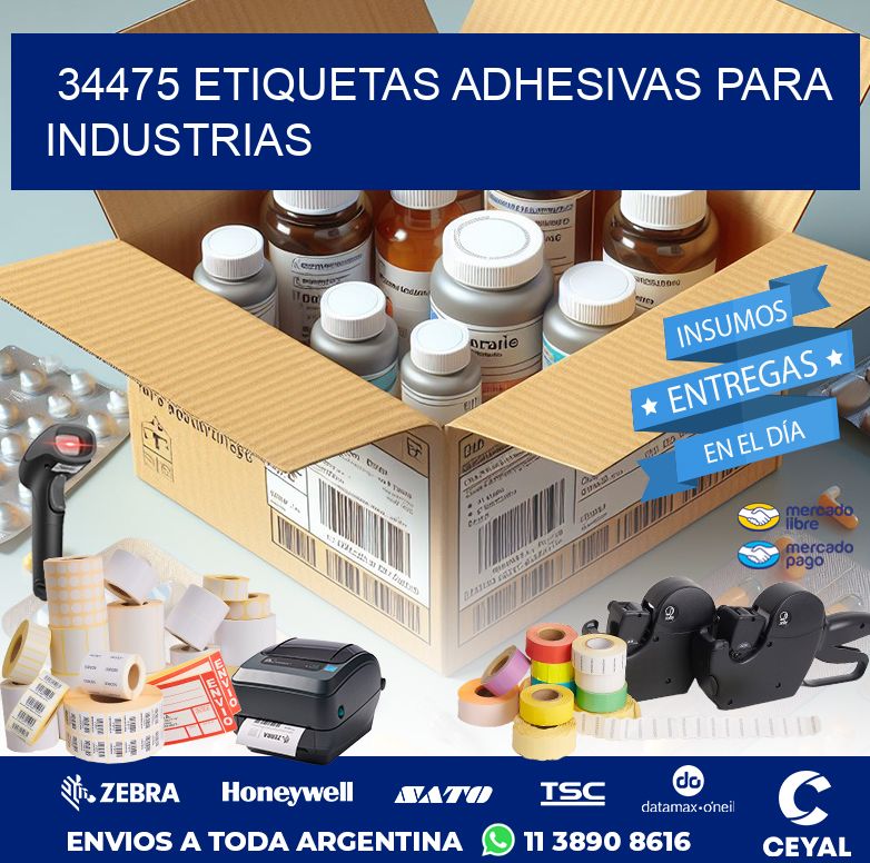 34475 ETIQUETAS ADHESIVAS PARA INDUSTRIAS