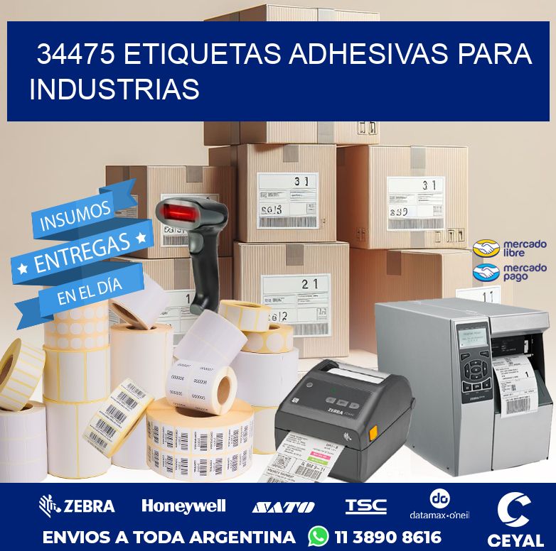 34475 ETIQUETAS ADHESIVAS PARA INDUSTRIAS