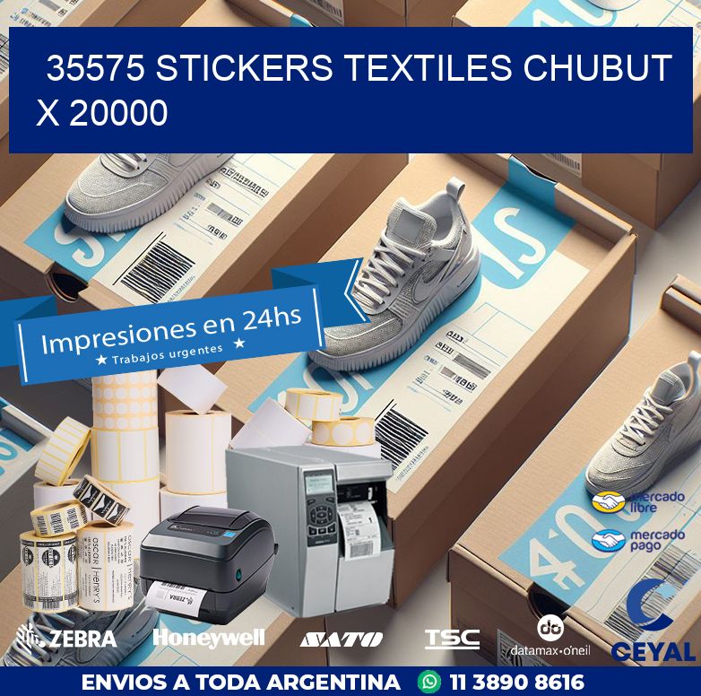 35575 STICKERS TEXTILES CHUBUT X 20000