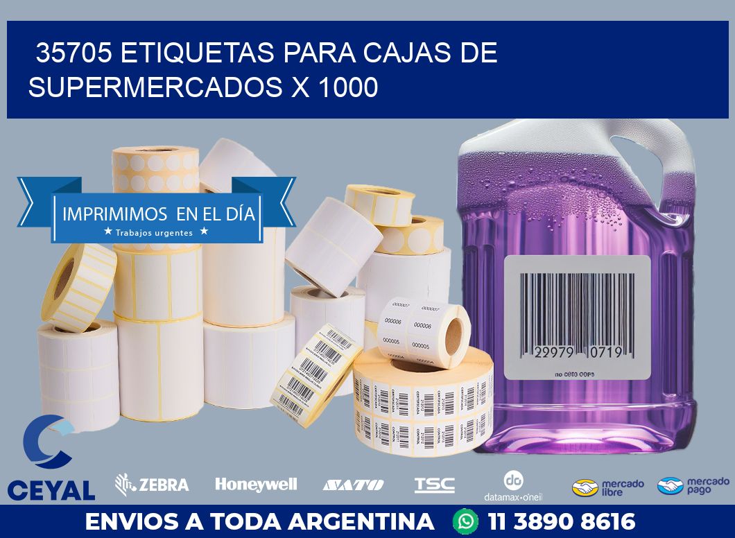 35705 ETIQUETAS PARA CAJAS DE SUPERMERCADOS X 1000
