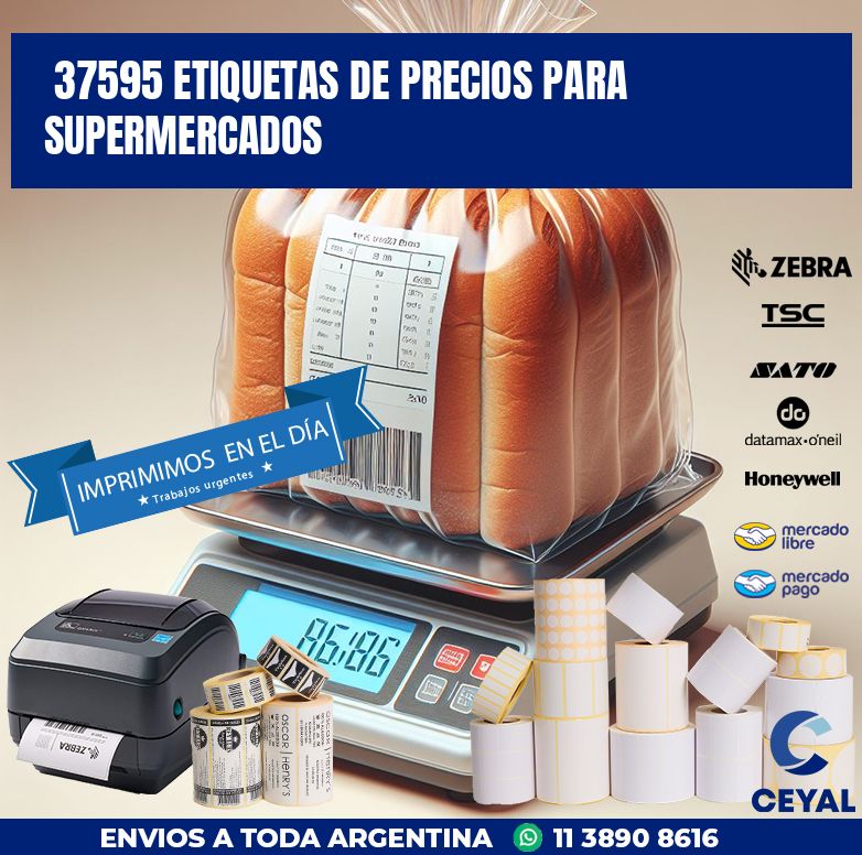 37595 ETIQUETAS DE PRECIOS PARA SUPERMERCADOS