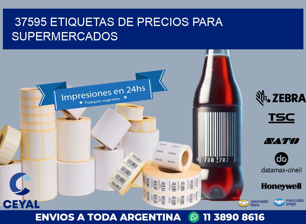 37595 ETIQUETAS DE PRECIOS PARA SUPERMERCADOS