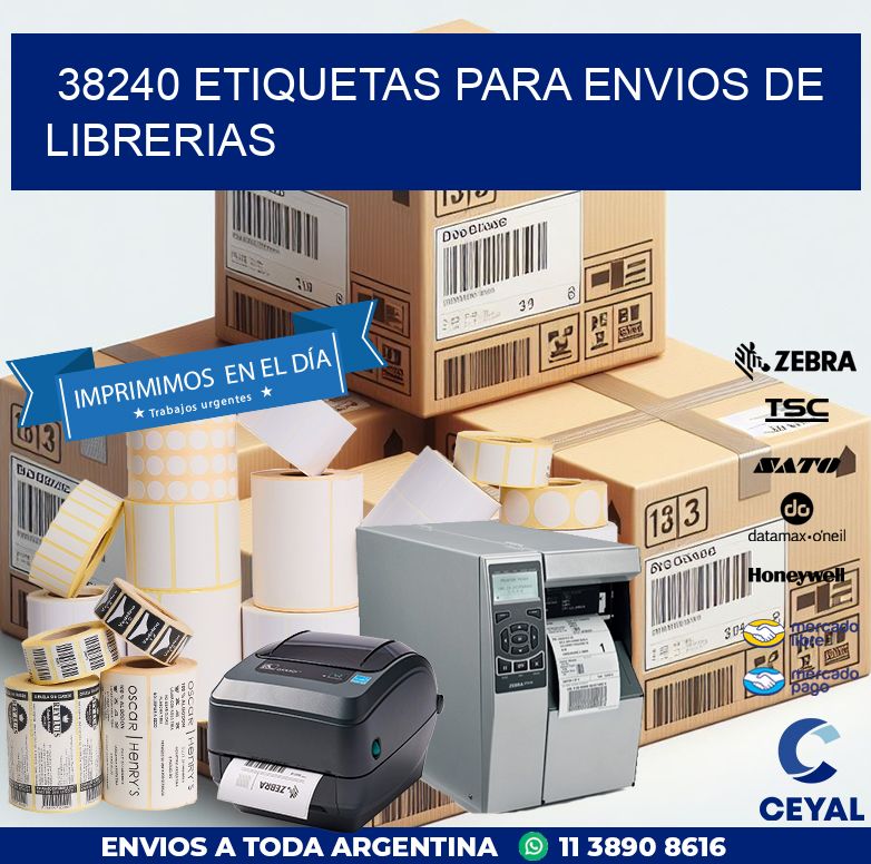 38240 ETIQUETAS PARA ENVIOS DE LIBRERIAS