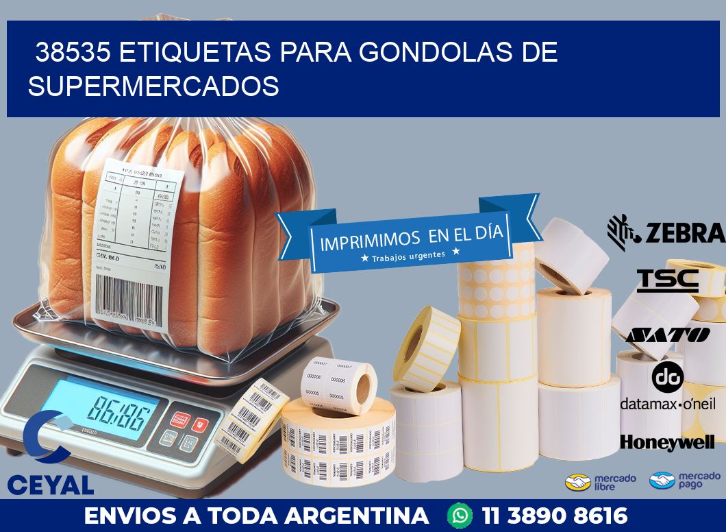 38535 ETIQUETAS PARA GONDOLAS DE SUPERMERCADOS