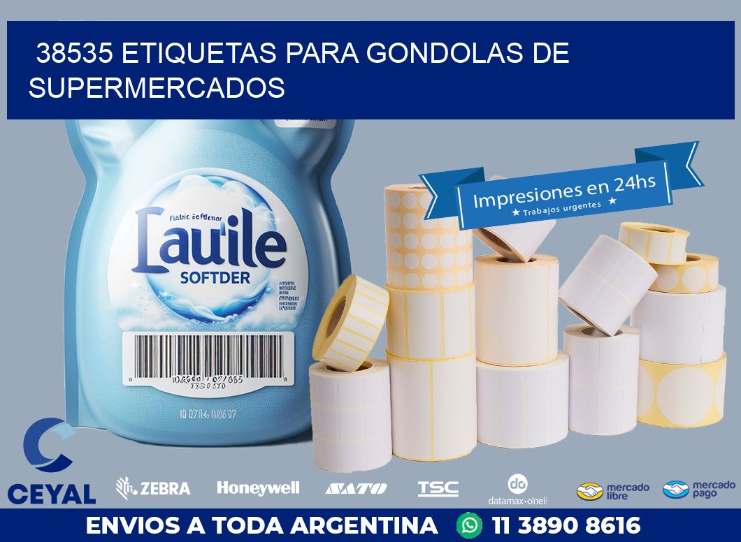 38535 ETIQUETAS PARA GONDOLAS DE SUPERMERCADOS