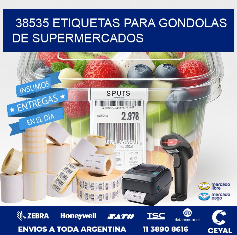 38535 ETIQUETAS PARA GONDOLAS DE SUPERMERCADOS
