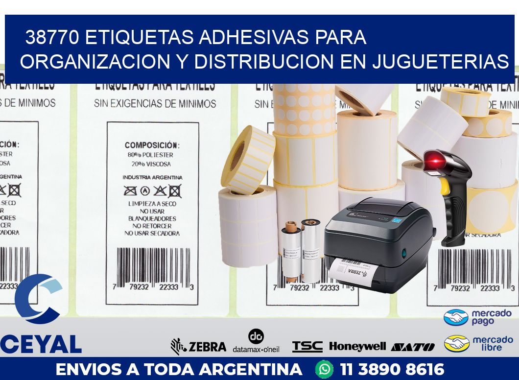 38770 ETIQUETAS ADHESIVAS PARA ORGANIZACION Y DISTRIBUCION EN JUGUETERIAS