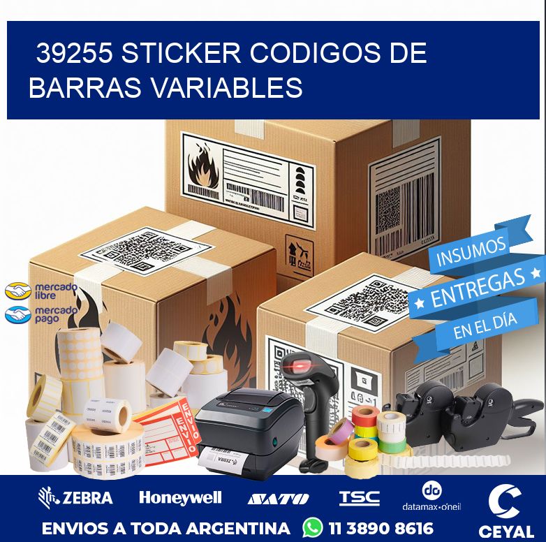 39255 STICKER CODIGOS DE BARRAS VARIABLES