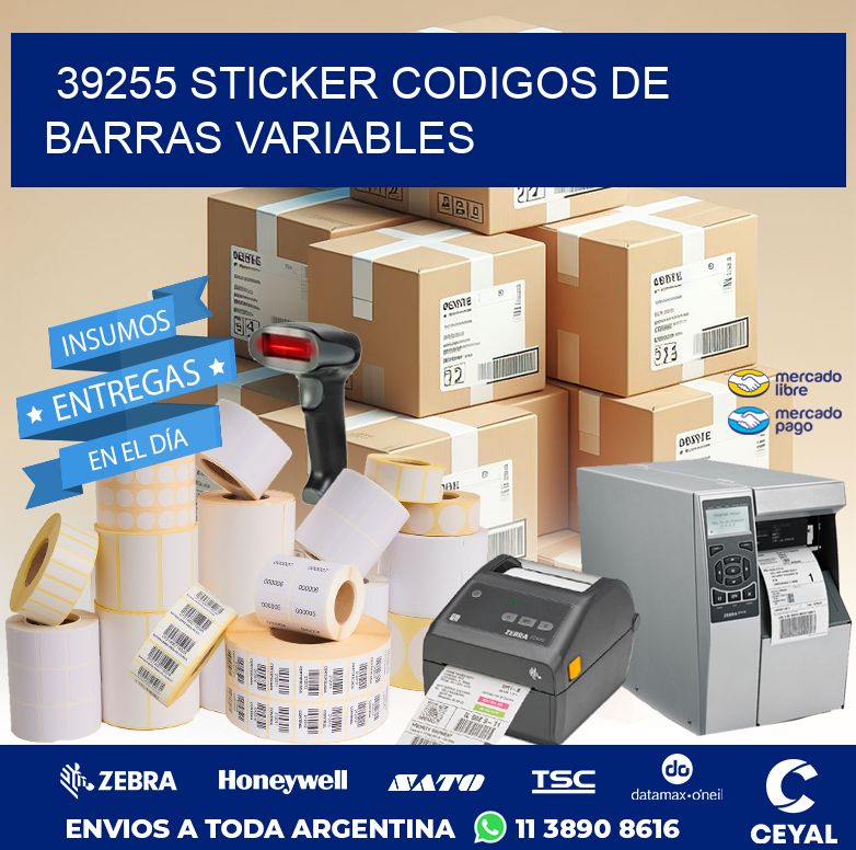 39255 STICKER CODIGOS DE BARRAS VARIABLES
