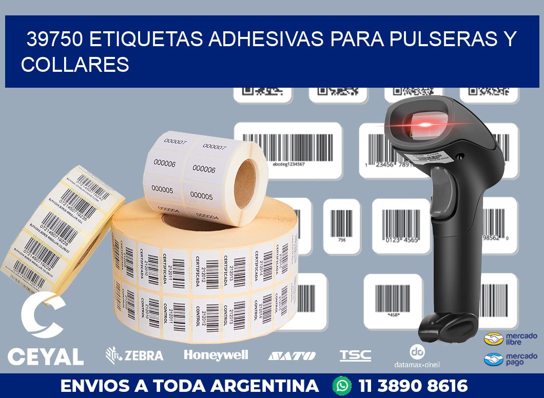 39750 ETIQUETAS ADHESIVAS PARA PULSERAS Y COLLARES