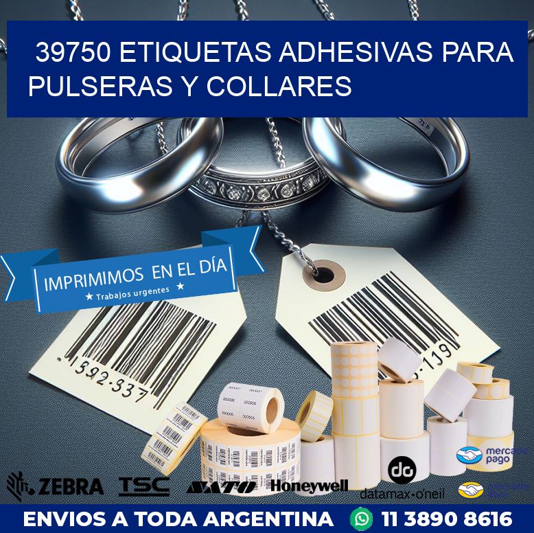 39750 ETIQUETAS ADHESIVAS PARA PULSERAS Y COLLARES