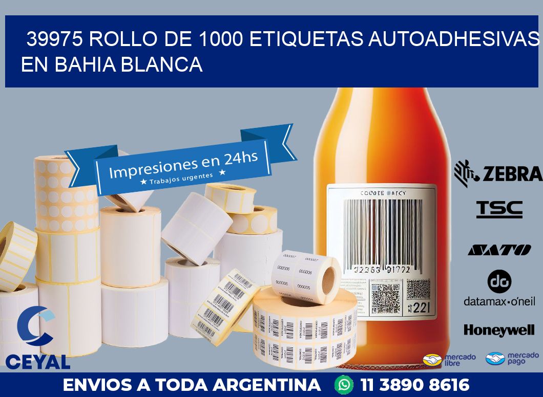 39975 ROLLO DE 1000 ETIQUETAS AUTOADHESIVAS EN BAHIA BLANCA