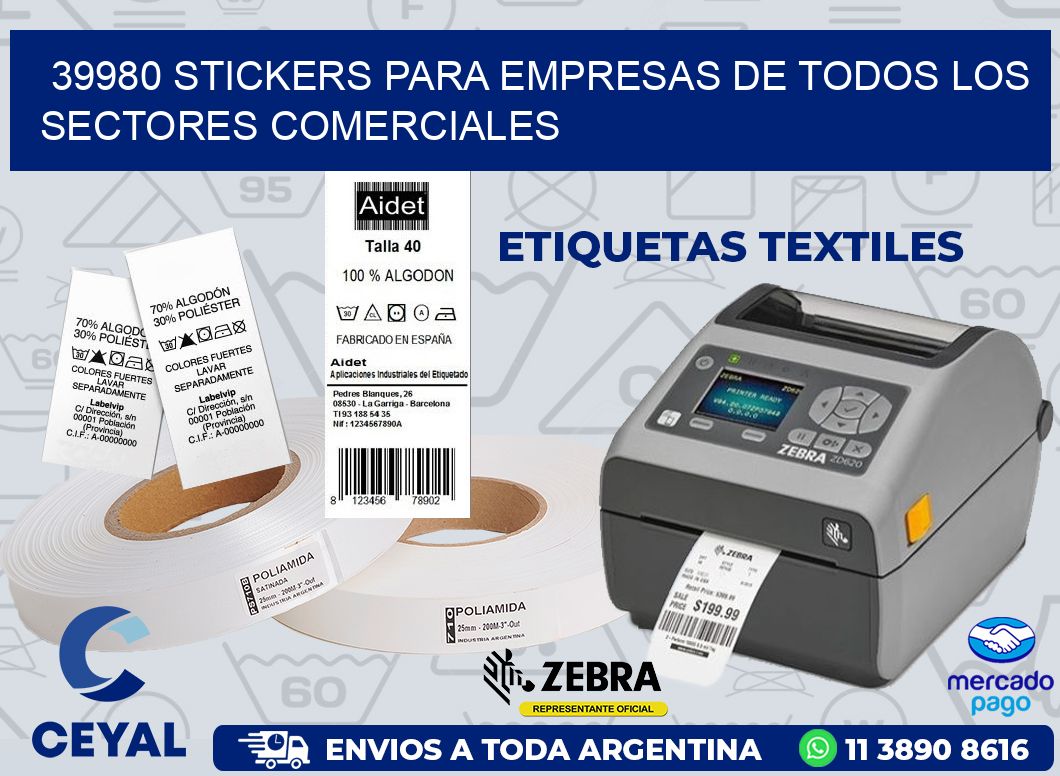 39980 STICKERS PARA EMPRESAS DE TODOS LOS SECTORES COMERCIALES