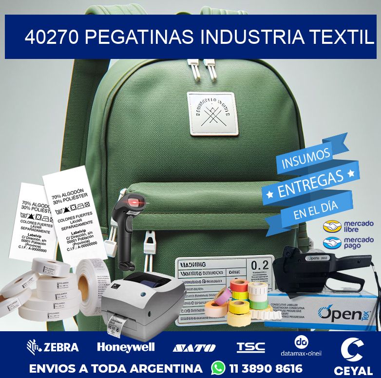40270 PEGATINAS INDUSTRIA TEXTIL