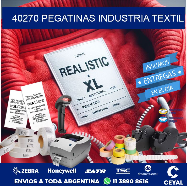 40270 PEGATINAS INDUSTRIA TEXTIL
