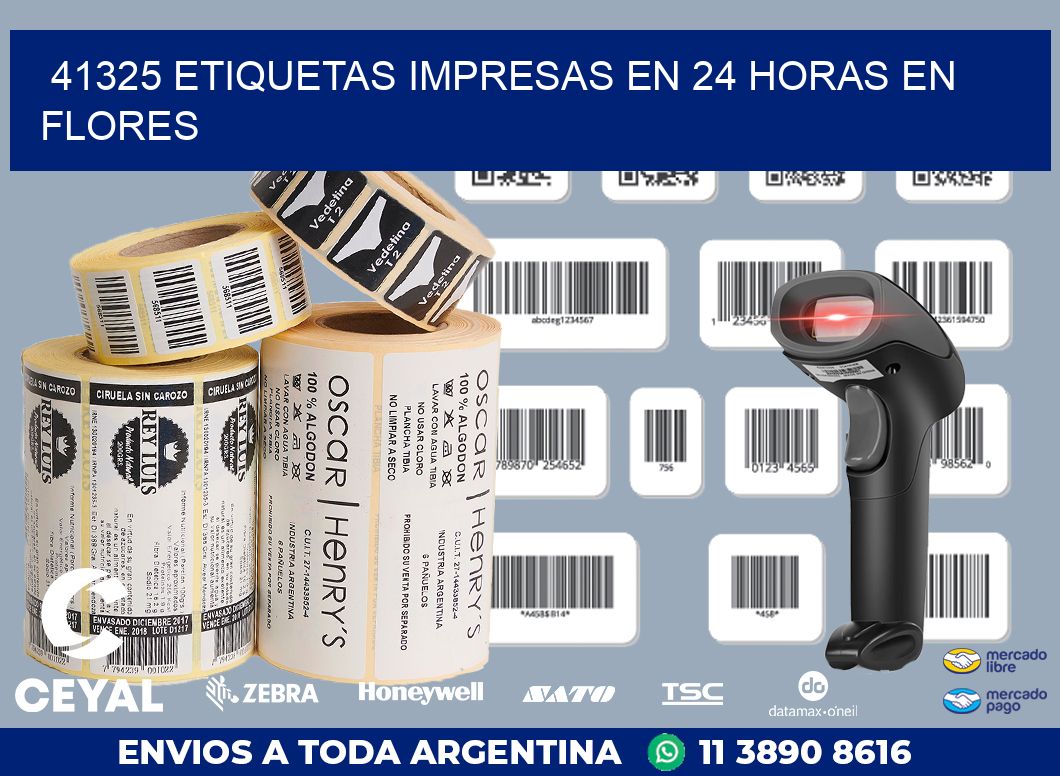 41325 ETIQUETAS IMPRESAS EN 24 HORAS EN FLORES