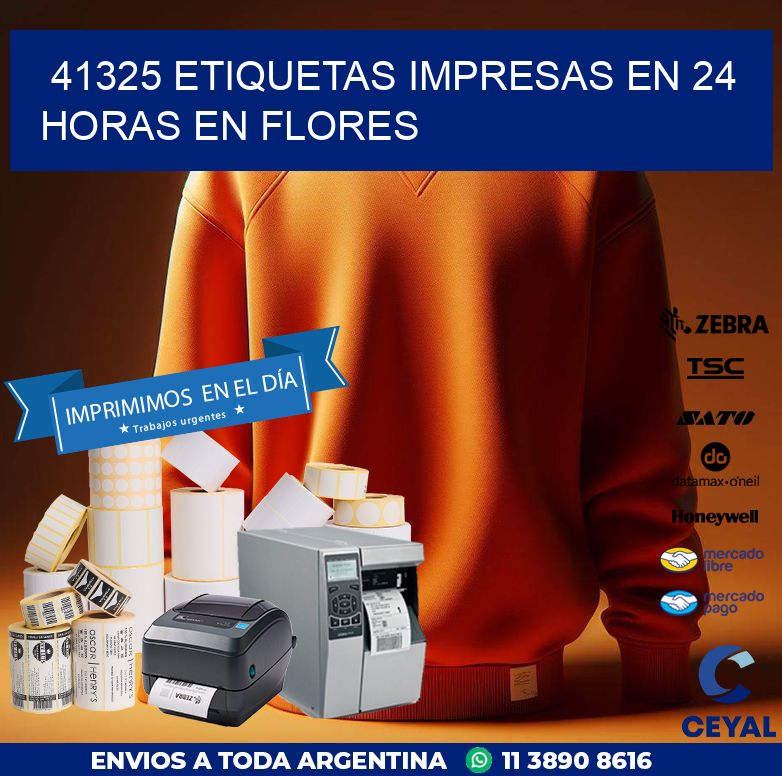 41325 ETIQUETAS IMPRESAS EN 24 HORAS EN FLORES